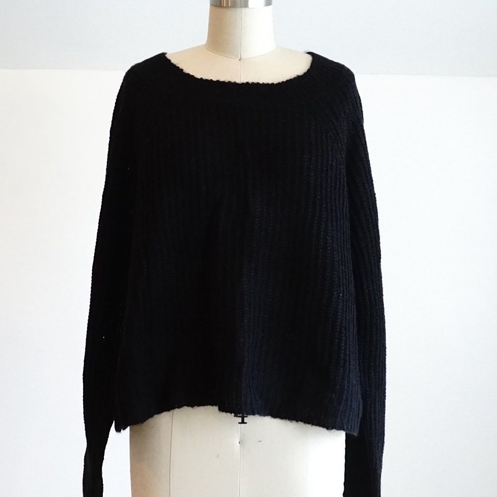 Z Supply Oversized Black Knit Sweater XS